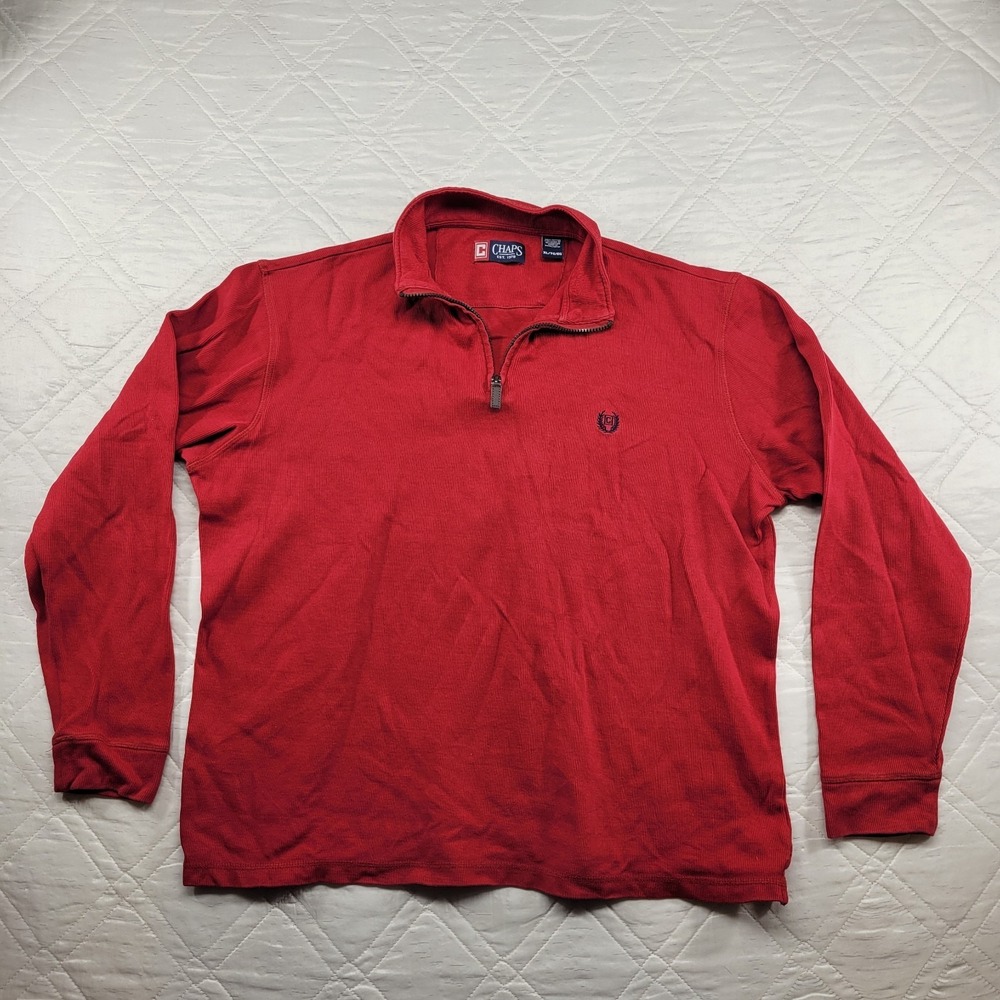 Chaps by Ralph Lauren red 1/4 zip sweatshirt size XL